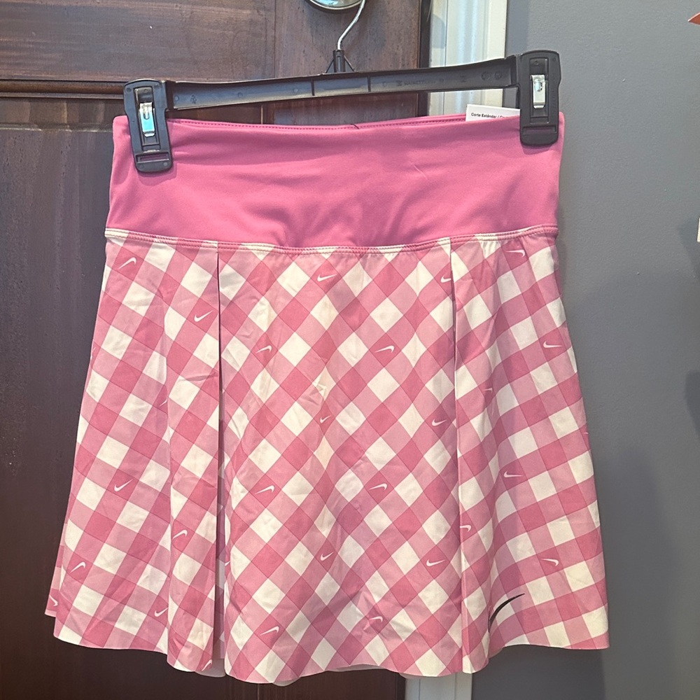 Nike Pink and White Checkered Tennis/Golf Shorts